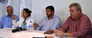 Diretor clínico do hospital, Adail Jaques, subsecretária estadual de Saúde, Maria do Carmo, Fabinho Ramalho e o diretor técnico do HSR, Dr. Ilter