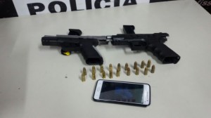 Duas pistolas 9 mm são apreendidas na Vila São João
