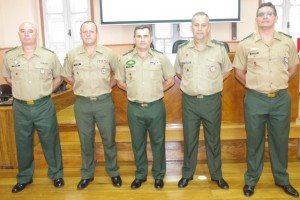 Patentes do Exército Brasileiro presentes na solenidade