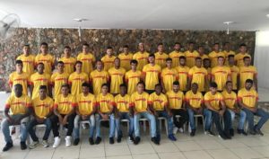 Jogadores do América durante apresentação para a temporada