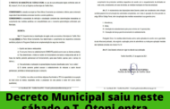 Decreto Municipal saiu neste sábado e T. Otoni entra oficialmente na onda verde