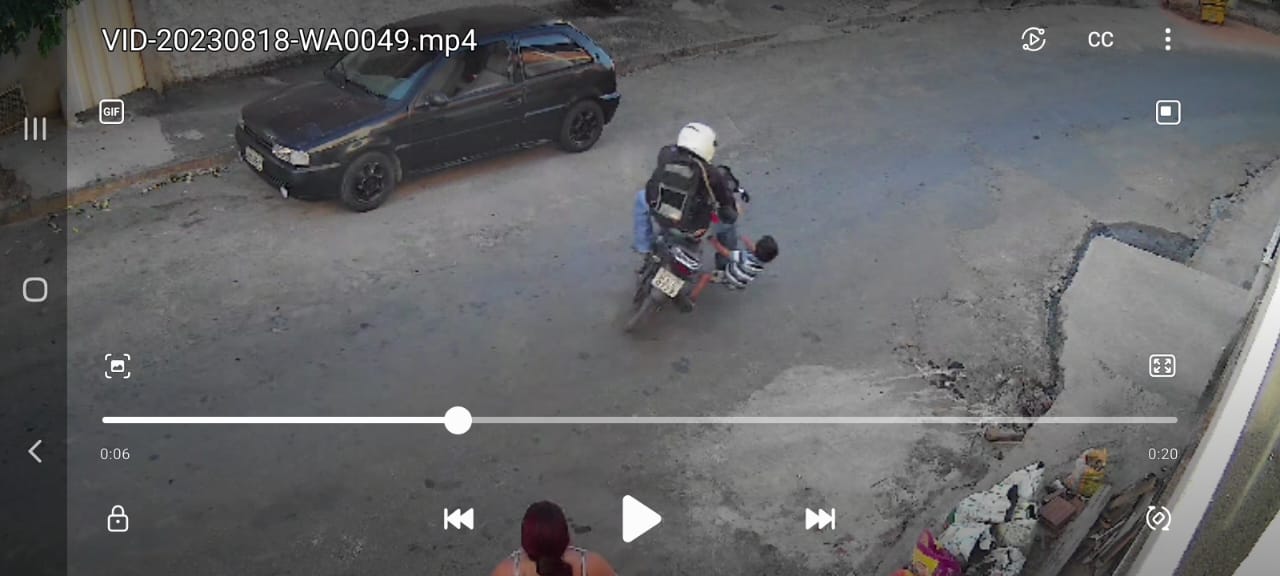 Motociclista protegeu a criança atropelada no Indaiá com a perna no momento da colisão