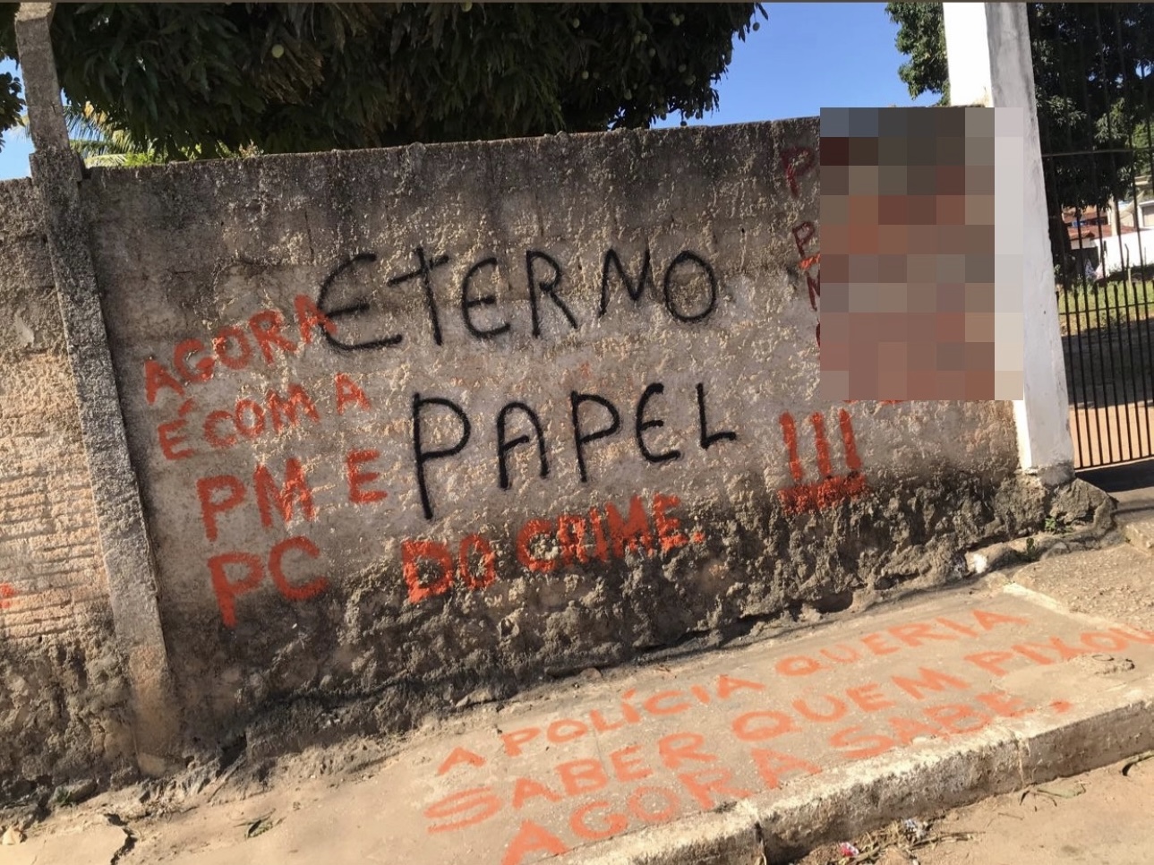 Corajosa: Mulher que teve o muro pichado com o nome de Papel em Teó escreveu nome dos pichadores: “Agora é com a PM e PC”