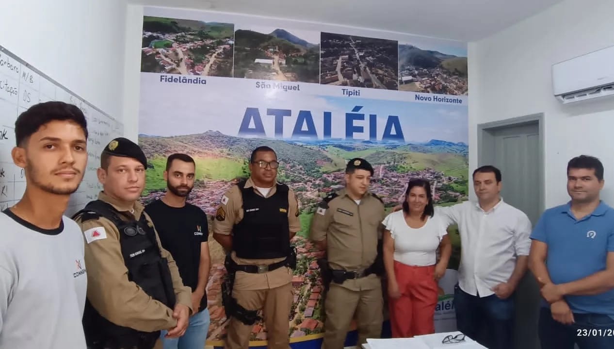 Comitiva de Malacacheta e Franciscópolis vão a Ataléia conhecer projetos da Guarda Mirim e videomonitoramento