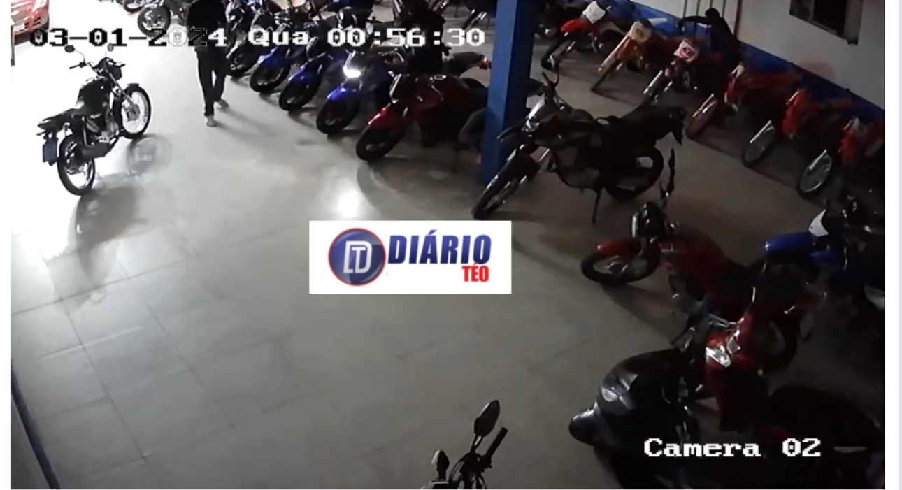 Grupo invade loja de revenda de motos e furta 11 motocicletas nesta madrugada em Varginha/MG