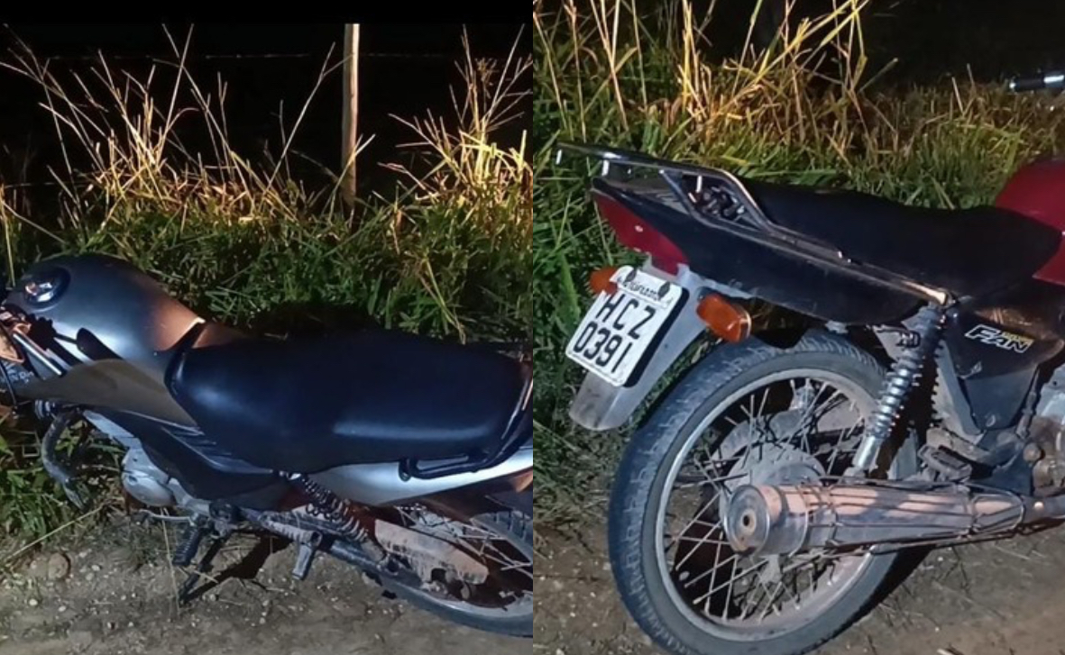 Homens abandonam motos após avistar viatura em T. Otoni: Uma delas foi utilizada em homicídio na cidade